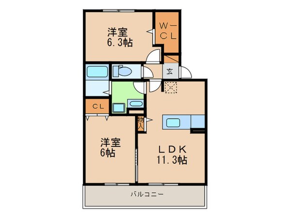 イルマーレⅢの物件間取画像